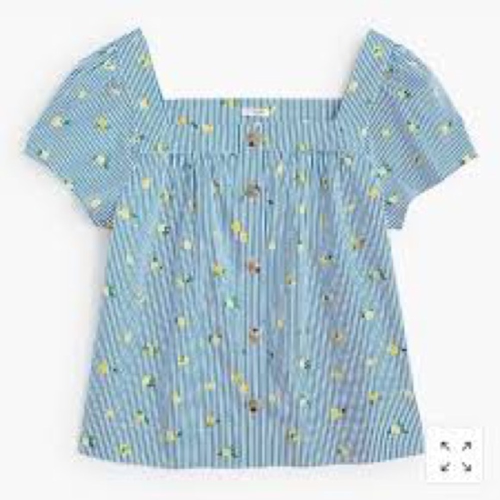 NWOT J Crew striped lemon top. Size small. So cute!